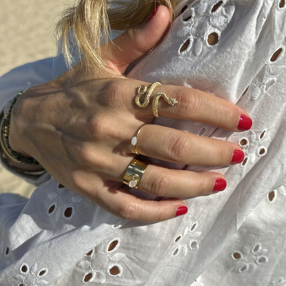 Bague pendentif pierre ronde – Image 2
