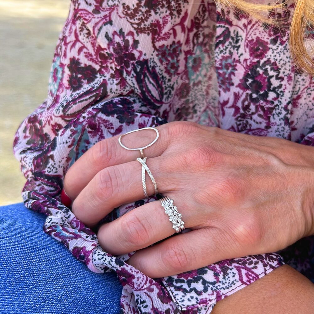 Bague multi-anneaux ornée de billes – Image 4