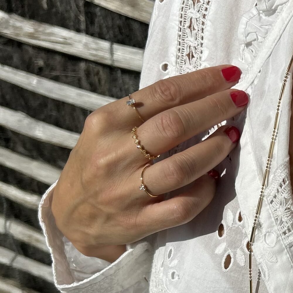 Bague cristal rectangulaire – Image 2
