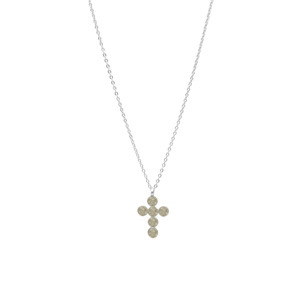 Collier croix éclats de diamants – Image 2