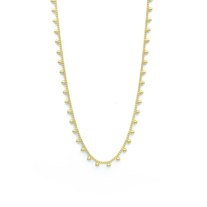 Collier chaîne perlée