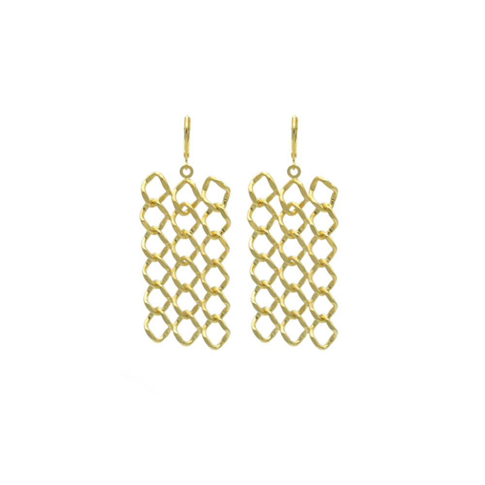 Boucles d'oreilles chaîne dentelée