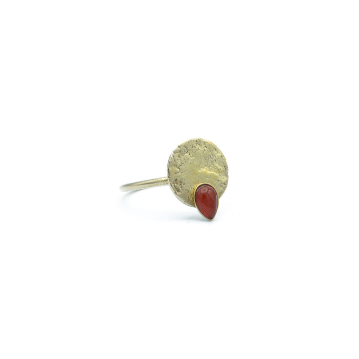 Bague goutte martelée