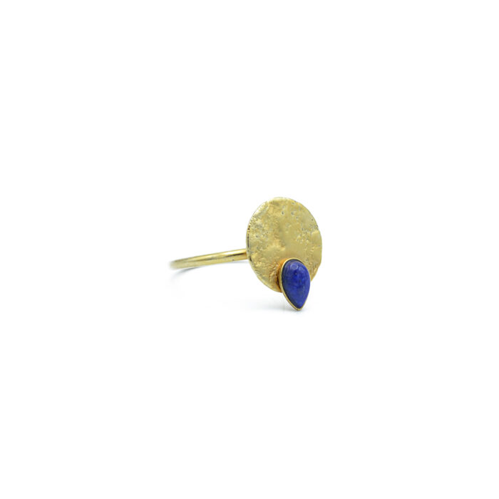 Bague goutte martelée