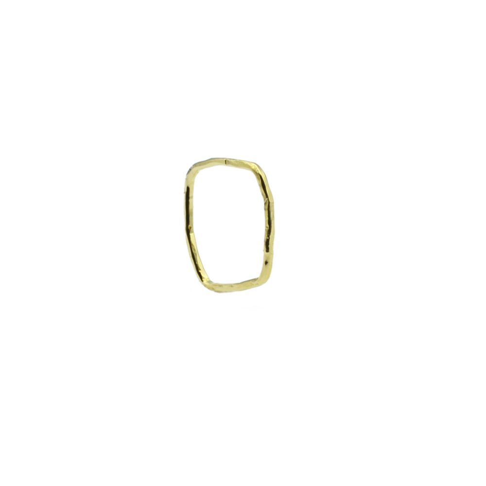 Bague carrée martelée – Image 2