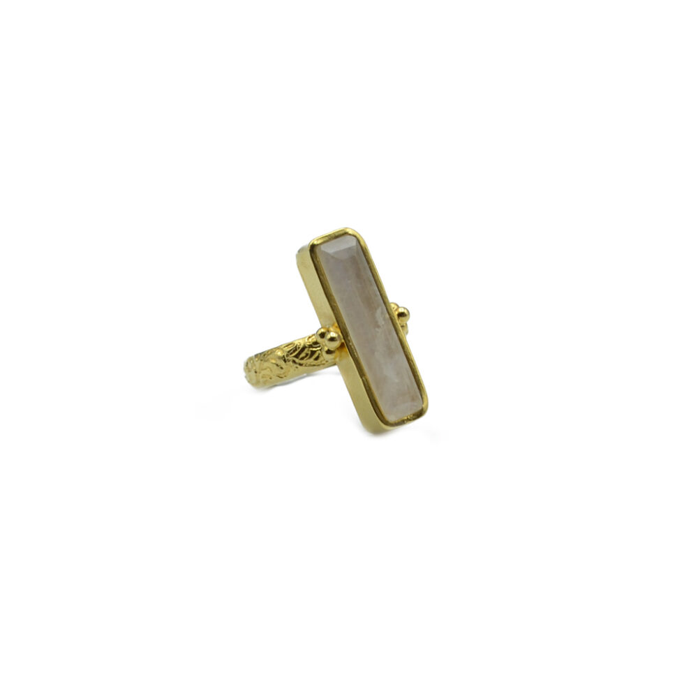 Bague rectangle empierré – Image 2