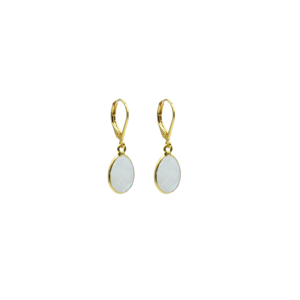 Boucles d'oreilles pierres ovales – Image 2