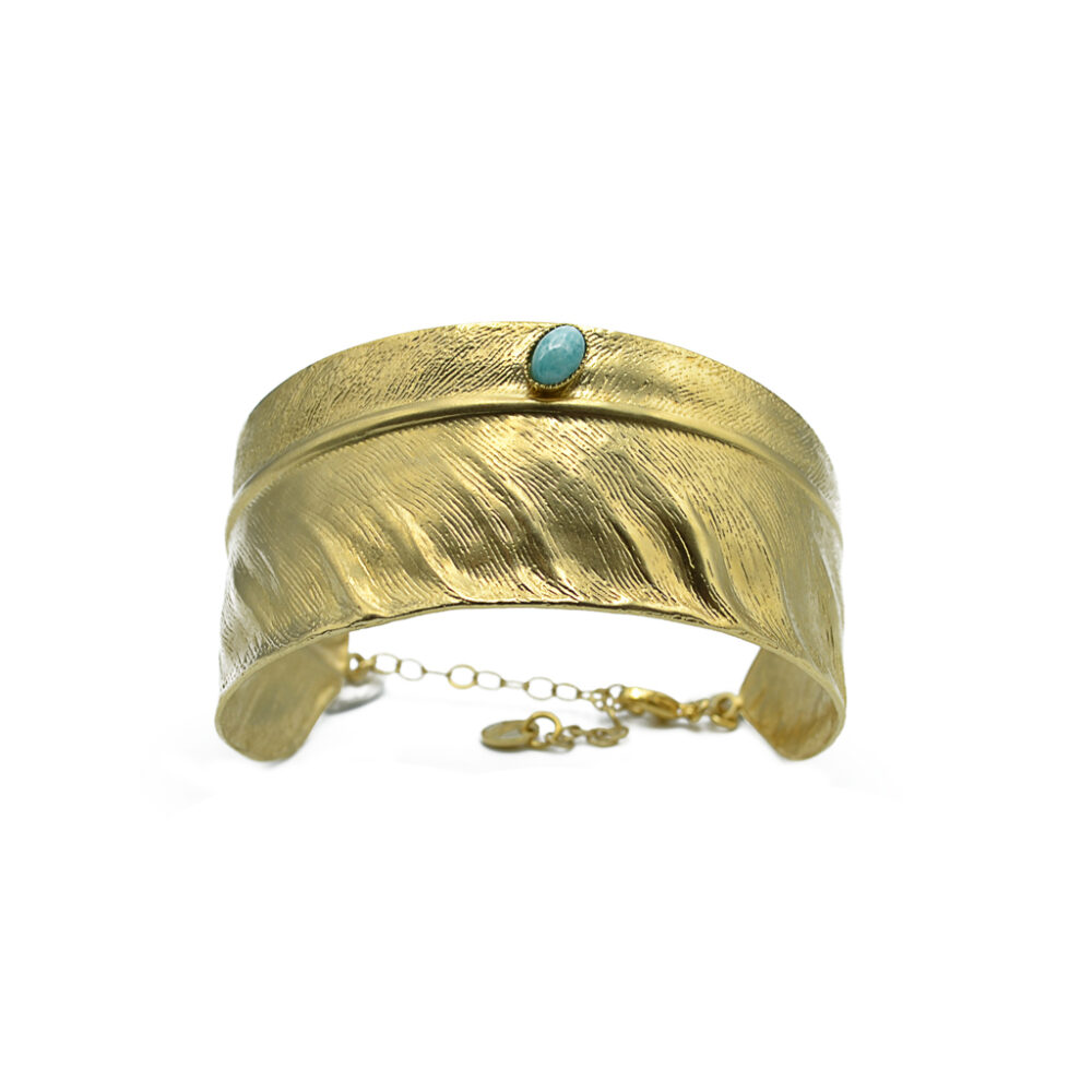 Bracelet plume Amazonite