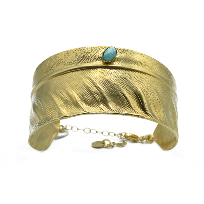 Bracelet plume Amazonite