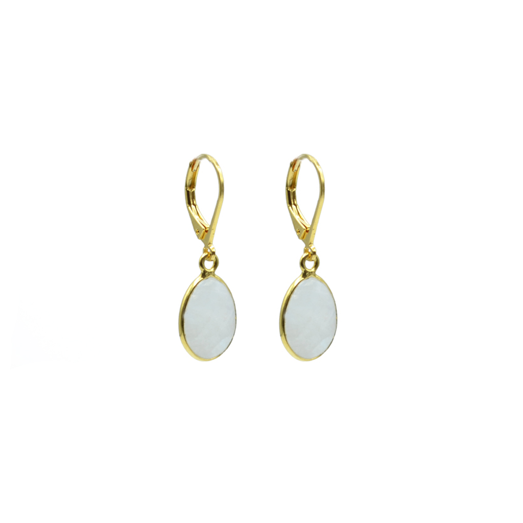 Boucles d'oreilles pierres ovales – Image 2