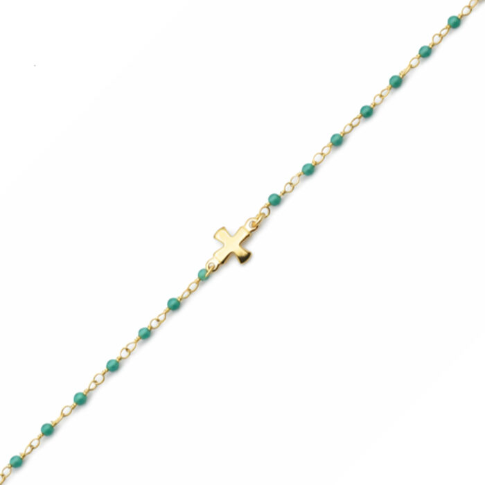 Bracelet croix fin