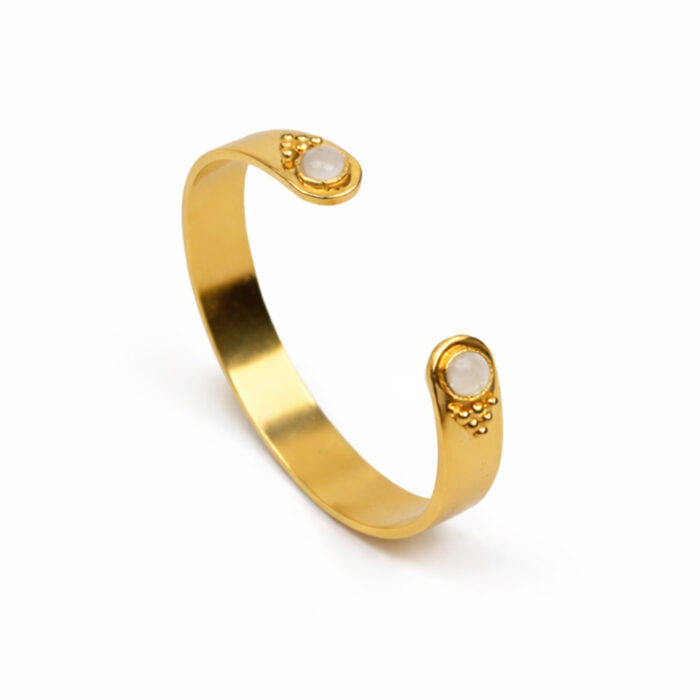 Bracelet jonc or empierré