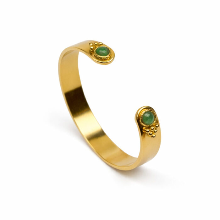 Bracelet jonc or empierré