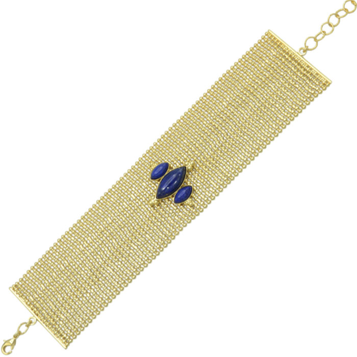 Bracelet maille plate large