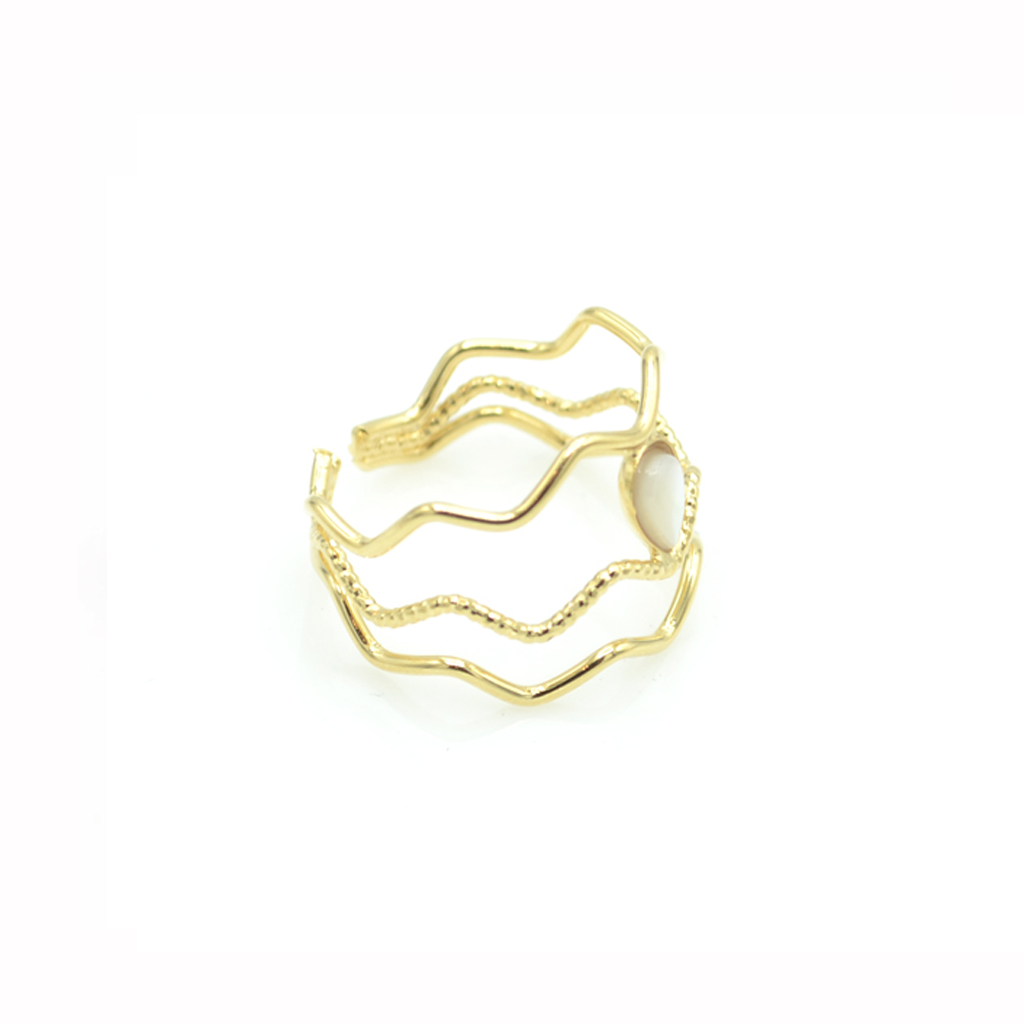 Bague zigzag empierrée – Image 3