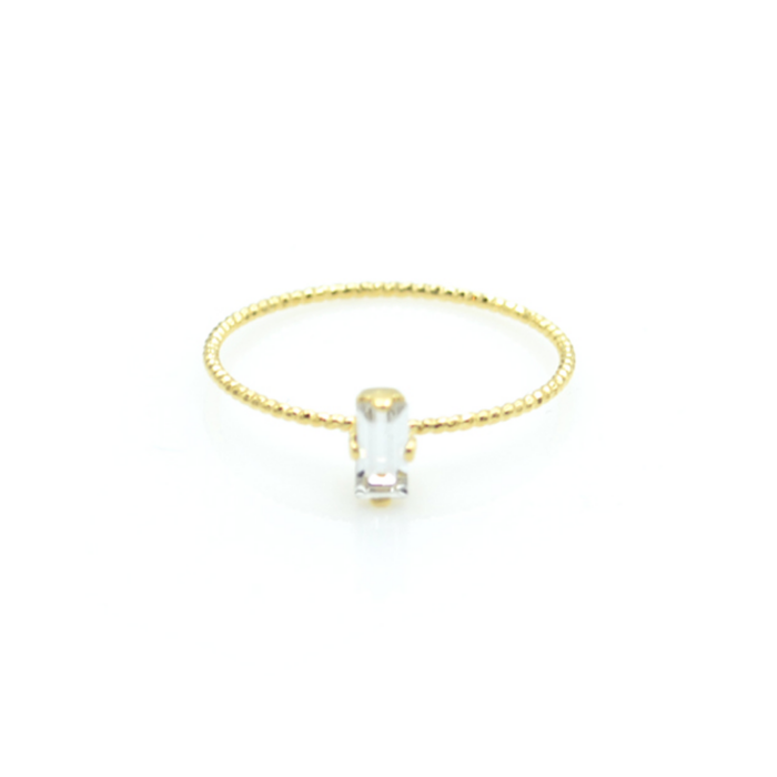 Bague cristal rectangulaire