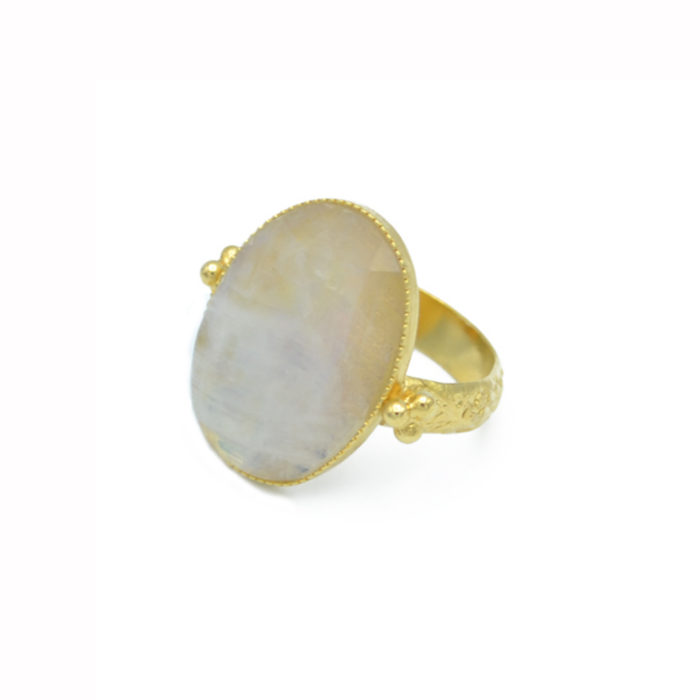 Bague pierre ovale XL