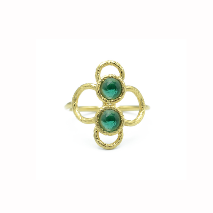 Bague multi anneaux empierrée