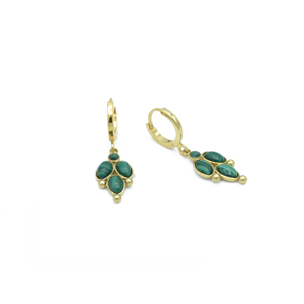 Boucles d'oreilles pendentif pierres – Image 3