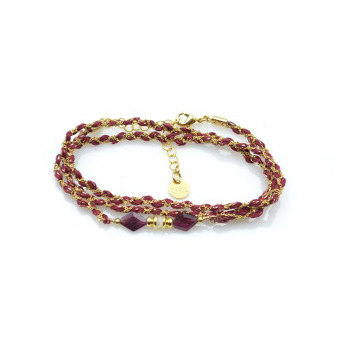 Bracelet multi-tours tressé