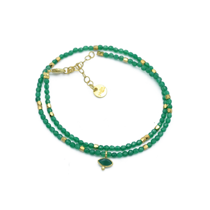 Bracelet perlé double tour