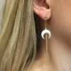 Boucles d'oreilles corne asymétrique