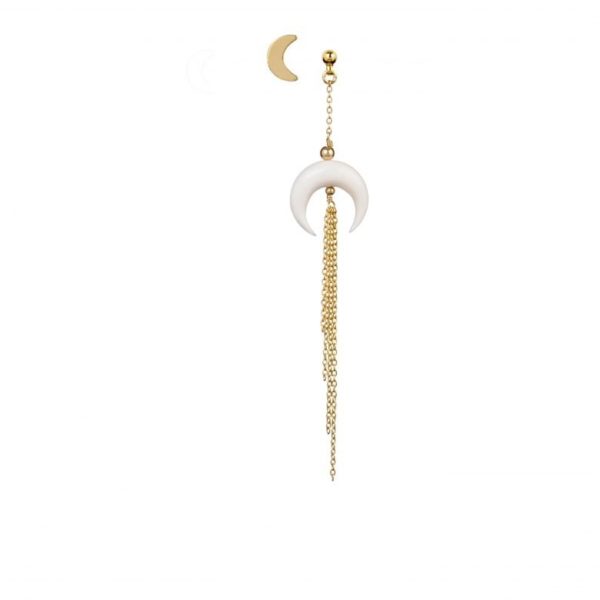 Boucles d'oreilles corne asymétrique