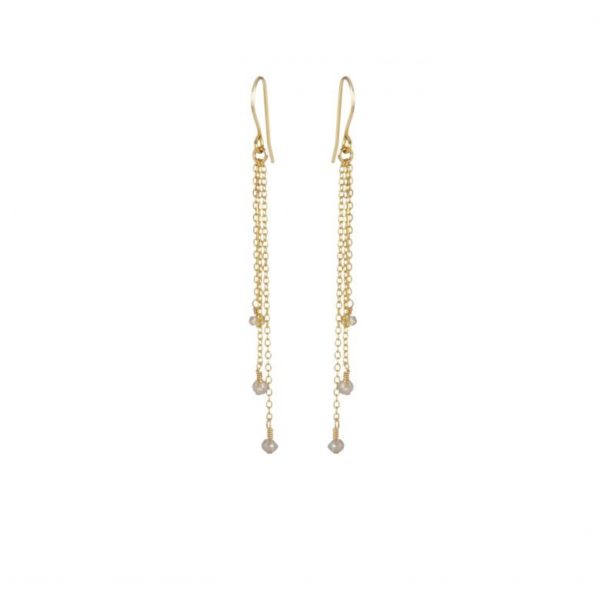 Boucles d'oreilles trois perles