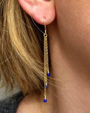 Boucles d'oreilles trois perles