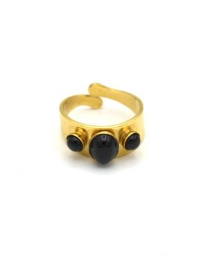 Bague trois cabochons