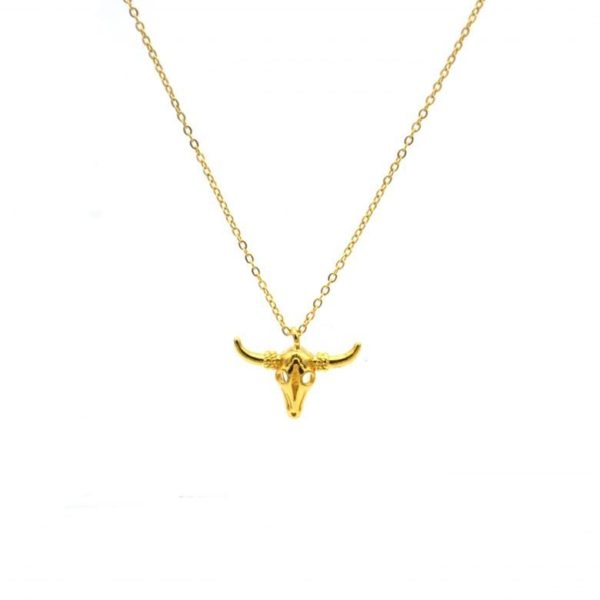 Collier tête de buffle
