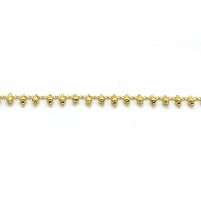 Bracelet chaîne perlée or