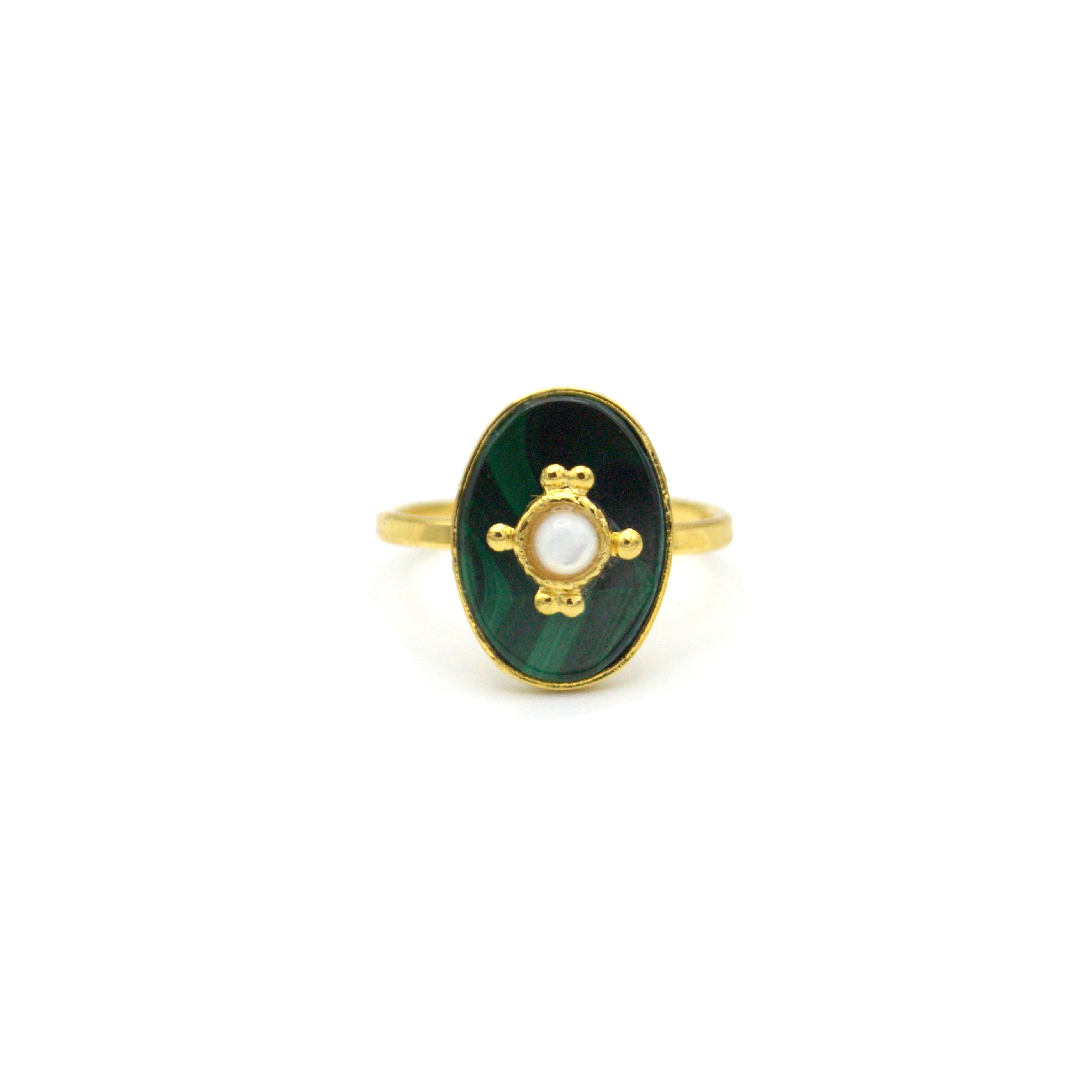 bague,pepitebijoux,pierre fine,malachite